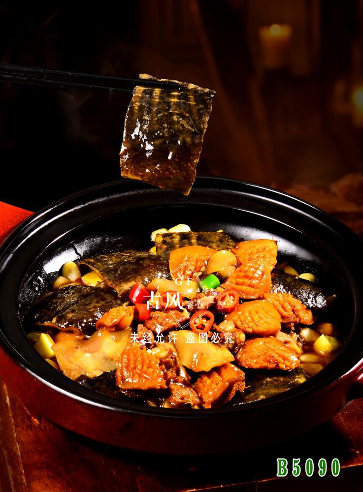 B5090野生(shēng)甲魚燒鮑魚